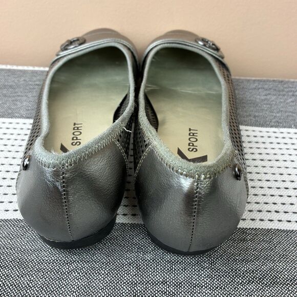 Ann Klein Sport Women’s Silver Ballet Flats Size 8.5 - Picture 7 of 8